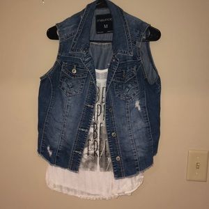 jean pullover with tank